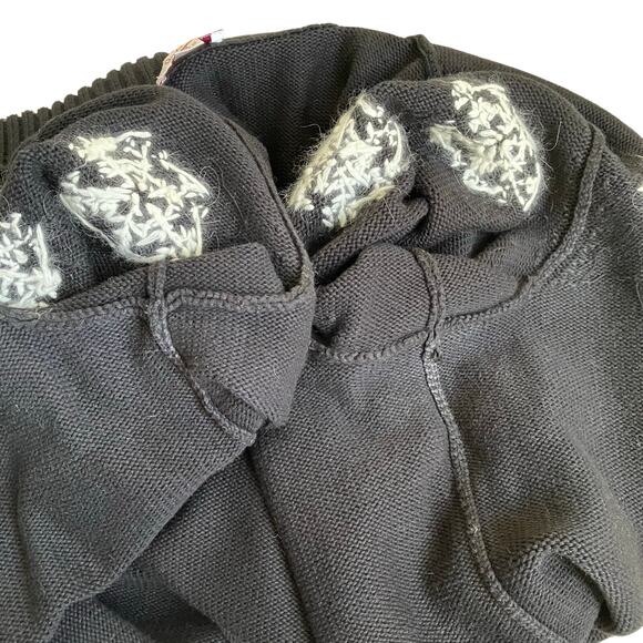 Quacker Factory Sz 1X Holiday Cardigan w Embroidered & Beaded Snowflakes Flaws - Picture 13 of 16